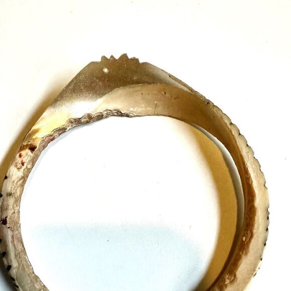Old African Turban Shell Tribal Bangle Bracelet - Picture 10 of 10